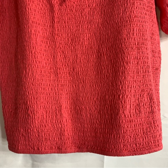 NWoT Jessica Simpson Smocked Coral Off the Shoulder Blouse, size 2XL - Picture 6 of 10